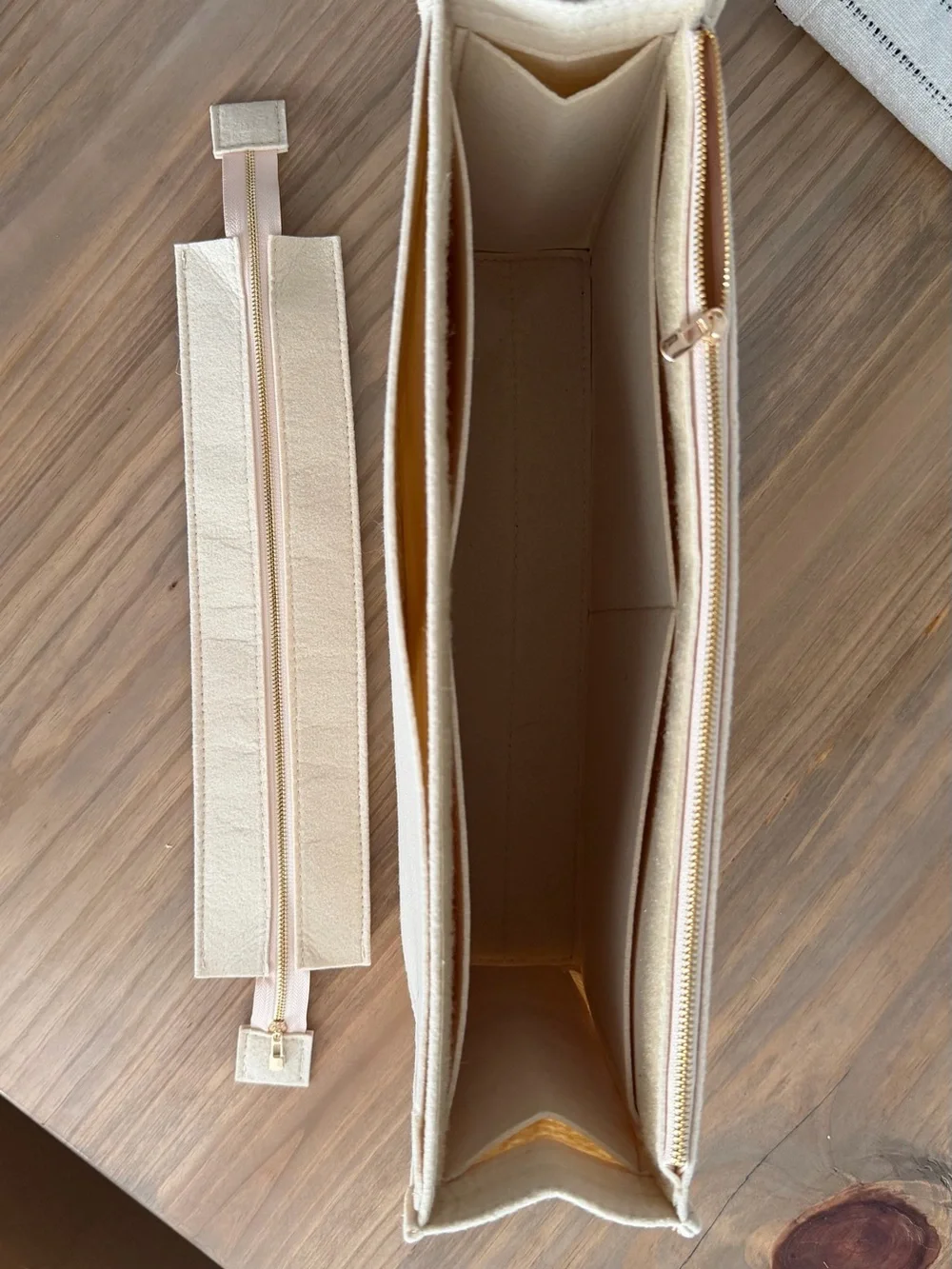 Chloe Woody Large Insert Caddy in Beige